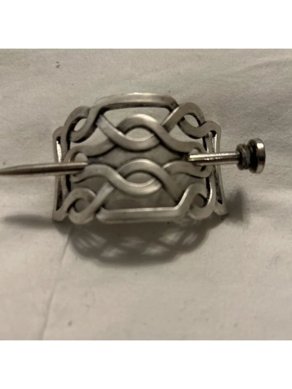 Retro Celtic Bun Holder Women Viking Hair Stick Pin Barrette Silver Tone New
